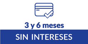 3 y 6 meses sin intereses