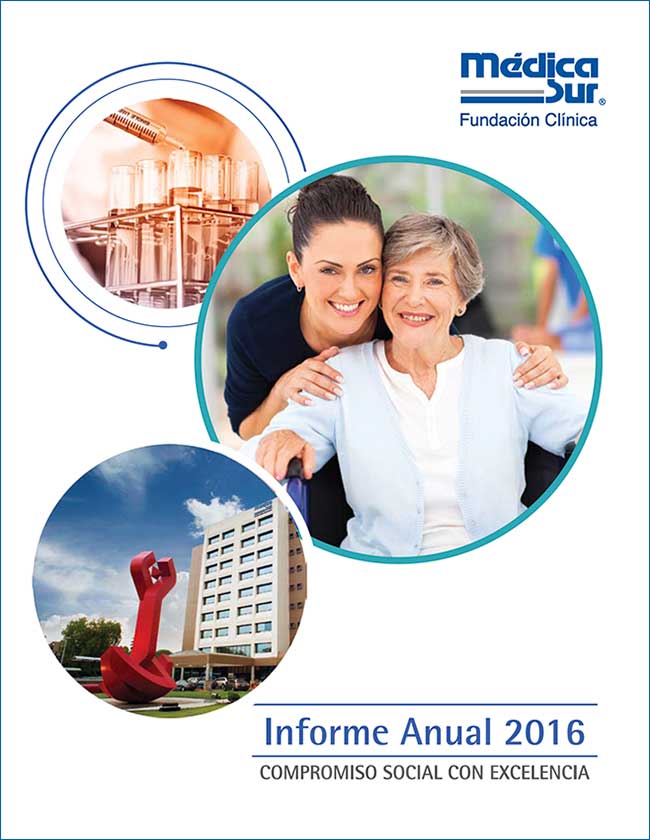 Portada del Informe 2016 de la Fundación Médica Sur